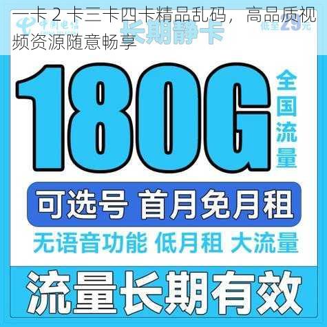 一卡 2 卡三卡四卡精品乱码,高品质视频资源随意畅享